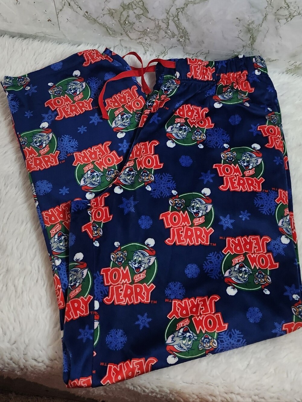 Tom & Jerry Character Christmas Soft Fleece Pants